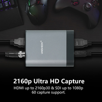 Tarjeta de Captura de Video Externa UC3200HS-PLUS 4K30 HDMI 1080P60 SDI para Grabación de Juegos de PS5 y Xbox con Baja Latencia y UVC