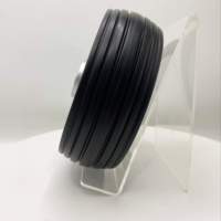 6-inch Black Rubber Damper Tire Puncture Proof Flat-Free Shock Absorbing for Wheelchairs & Hand Carts