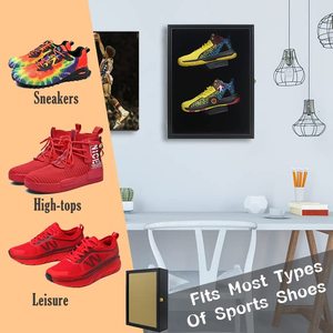 Vitrina Exhibidora de Zapatos con Cerradura, en Madera Negra, para 2 Pares, con Puerta de Acrílico y Acabado Mate, Gran Venta - Product Image 6