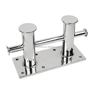 Bitts e Bitte da Ormeggio <span class=keywords><strong>in</strong></span> Acciaio Inox 316SS, a Croce Singola, a Doppio Barilotto, con Base Quadrata e Ovale, per Yacht, Barche a Vela e Ormeggio Commerciale - Product Image 2