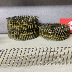 Precio de fábrica: Clavos en rollo de alambre electrogalvanizado de 2.1x32mm con vástago de tornillo para uso en máquinas automáticas de clavado de palets - Product Image 1