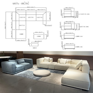 Canapé modulaire <span class=keywords><strong>EVERGO</strong></span> pour salon, appartement, hôtel, canapé nuage doux, style nordique blanc, 6 places - Product Image 4