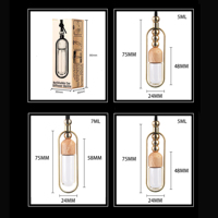 Diffuseur d'huiles essentielles pour voiture, flacon en verre vide, diffuseur d'huiles essentielles en verre transparent, parfum d'aromathérapie, pendentif en verre