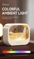 Mini Diffuseur d'Huiles Essentielles Paysage 250ml, Humidificateur d'Air Électrique de Bureau à Brume Froide, Veilleuse Colorée pour la Maison