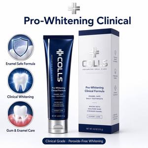COLLS <span class=keywords><strong>Pro</strong></span> <span class=keywords><strong>Dentifrice</strong></span> Blanchissant Formule Clinique OEM Marque Privée Sûr pour l'Émail Sans Peroxyde Vente en Gros - Product Image 2