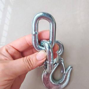 โซ่ยกเหล็กชุบสังกะสีขนาด 9 มม. ยี่ห้อ Triumphant Song Crane Hook Chain สำหรับงานหนัก - Product Image 1