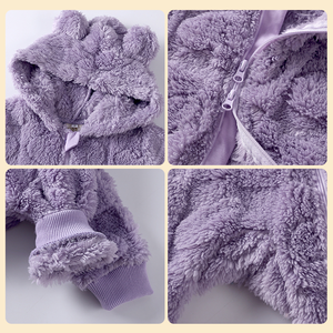 Combinaisons en peluche à fermeture éclair <span class=keywords><strong>pour</strong></span> bébé <span class=keywords><strong>nouveau</strong></span>-<span class=keywords><strong>né</strong></span> 2025, vêtements d'hiver à manches longues <span class=keywords><strong>pour</strong></span> bébé, combinaisons douces et chaudes <span class=keywords><strong>pour</strong></span> bébé, 0 à 18 mois - Product Image 3