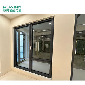 Puertas y Ventanas de Aluminio Personalizadas para Almacenes con Drenaje Oculto Ultraestrecho de la Marca Huasin en China - Product Image 2