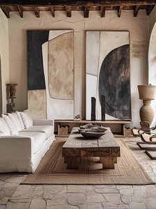 Personalizzare incorniciato naturale Beige marrone nero strutturato fatto a mano tela astratta arte della parete decorazione pittura a olio per la casa soggiorno - Product Image 3