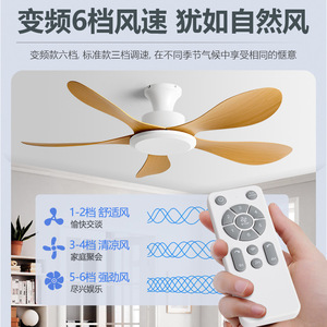 <b>Ceiling</b> <b>Fan</b> 5 Blade Dark Wood Blades Brushed Nickel Motor Ac Quiet Design For Living Room And Dining Room - Product Image 2