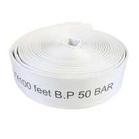 16 Bar haute pression blanc lutte contre l'incendie tuyau tuyau Polyester toile PVC 3 pouces d'épaisseur Tube