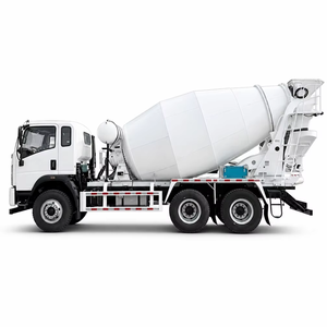 Camion malaxeur blanc à prix d'usine avec bande réfléchissante de sécurité, cage latérale et boucles d'arrimage - Product Image 1