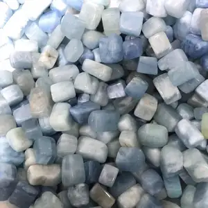 Wholesale 1-2cm Natural Aquamarine Crystal Tumbled Stone For Home Decoration