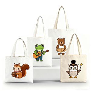 Promotional Gifts Logo Bags With Logos Custom Printed Shopping Print Canvas <b>Zip</b> Bag - Product Image 1