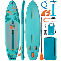 Papan SUP Tiup ELEVEN SPORT EL-003 Ramah Pemula Unisex, Aksesoris Stand-Up Paddleboarding, Bahan Drop Stitch untuk