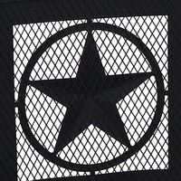 Bol de foyer noir All Star comprenant une grille de cuisson pour barbecue, un foyer de 30 pouces avec grille de cuisson pour barbecue à 360 degrés
