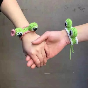 Braccialetto di lana fatto a mano all'uncinetto braccialetto carino <span class=keywords><strong>migliore</strong></span> <span class=keywords><strong>amico</strong></span> coppia accessori <span class=keywords><strong>regali</strong></span> - Product Image 1