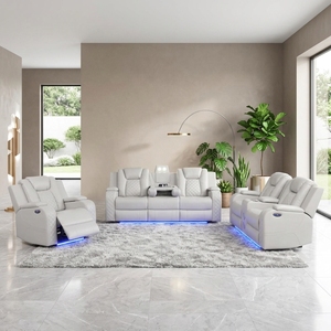 Electric recliner <b>sofa</b> set suitable for home theaters hotels villas LED L <b>Living</b> <b>Room</b> <b>Sofa</b> - Product Image 6