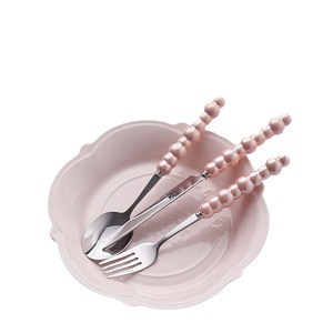 Ánh sáng sang trọng ngọc trai xử lý thép không gỉ Flatware Set Creative dao và Ngã Ba cho giá trị màu sắc cao cho bánh trung thu phục vụ - Product Image 5
