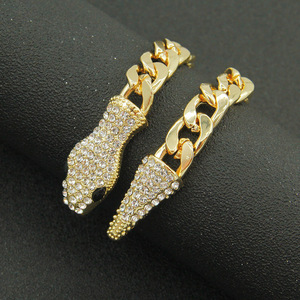 New Punk Style Niche Design Light Luxury Snake Shaped Bracelet Rhinestone Magnetic Buckle Alloy Unisex Bracelets Fashion Jewelry - Product Image 4