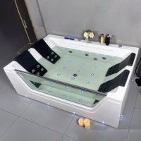 Venta caliente buen precio chorro de aire burbuja hidro 2 personas masaje acrílico bañera con colocarlo en el baño