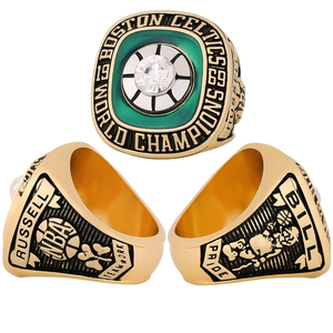Bague de championnat des <span class=keywords><strong>Boston</strong></span> <span class=keywords><strong>Celtics</strong></span> 1969 en alliage et diamants, bijoux de mode classiques et populaires, vente en gros personnalisée - Product Image 1
