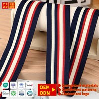 Fabricant OEM ODM de sangles en polyester jacquard personnalisées avec logo, bande de sangle en polyester tricoté, ruban en polyester tricoté
