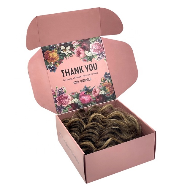 Custom Logo Embossed UV Coated Recycled E Flute Corrugated Board Monthly Subscription Box Mailing Packaging Shipping Boxes for