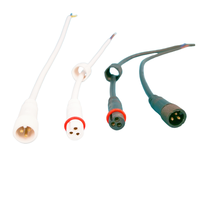 Connecteur étanche IP67 M12 3 broches mâle-femelle pour câble dénudé étamé pour éclairage LED