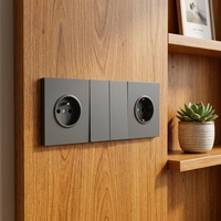Prises murales électriques ultra-minces 16A anti-effraction de style allemand, russe et français pour l'exportation UE – Vente directe KSQ