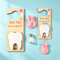 Sac de rangement pour dents de lait, porte-clés mural, boîte à souvenirs pour dents perdues, kit de la Fée des Dents, cadeau de rentrée scolaire