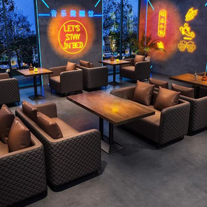 Bar à musique personnalisé, club, salon, ensemble de canapés, bistro, restaurant de bières artisanales, café, banquette, ensemble de table et de chaises - Product Image 1