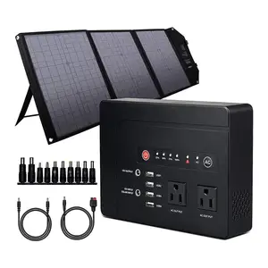 Powkey 110v 220v camping emergency home portable solar power station 200W portable power supply