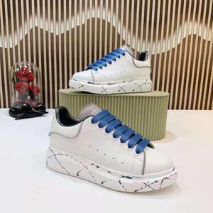 Zapatos Deportivos de Moda para Hombre, Estilo Casual, de Piel Vacuna, con Cordones Blancos, Transpirables, Antideslizantes, con Plataforma para Aumentar la Altura, a la Moda - Product Image 1