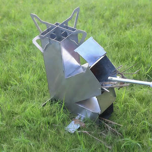 INBESTCAMP Cohete feu de camp au feu de bois randonnée balcon vente en gros Legna Storm four multi-combustibles poêle de survie - Product Image 1