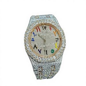 Reloj Iced Moissanite de Lujo Hip Hop con Caja Cuadrada de Acero Inoxidable, Resistente al Agua 10 Bar, para Hombre, con Diamantes de Laboratorio Personalizados VS1 - Product Image 1