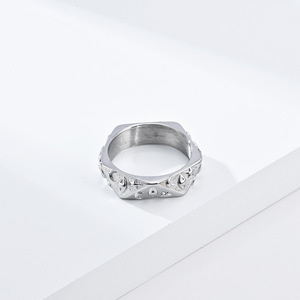 Men's <b>Titanium</b> Steel <b>Ring</b> Star Moon Eye Design Fashion Retro Style Jewelry Gift Accessory - Product Image 4