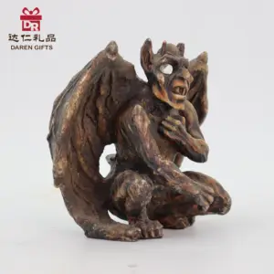 Modelos de resina estatua decoración del hogar Satanás demonio Jardín de Halloween artesanías de resina hechas a mano