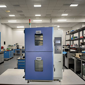 दो-बॉक्स टोकरी प्रकार थर्मल शॉक परीक्षण कक्ष ठंडे गर्म शॉक परीक्षण कक्ष के लिए सदमे के साथ गर्म ठंडा साइकलिंग परीक्षण कक्ष - Product Image 5