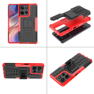 เคสโทรศัพท์แบบมีขาตั้งสองชั้นไฮบริด TPU ผิวขรุขระ + PC สำหรับ Moto G Play 4G 2025 - Product Image 4