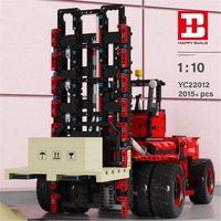 Série de véhicules d'ingénierie à blocs de construction assemblés Xinyu transfrontaliers, chariot élévateur télécommandé YC-22008 en plastique ABS, 14+