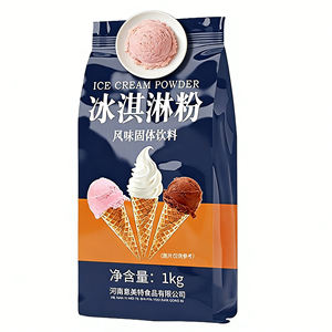 Poudre de préparation pour crème glacée molle hyperprotéinée, saveurs fruitées de taro, formule faible en sucre, pour les consommateurs soucieux de leur santé, fournisseur de barres de collation pour la gym, boîte/sac OEM - Product Image 1