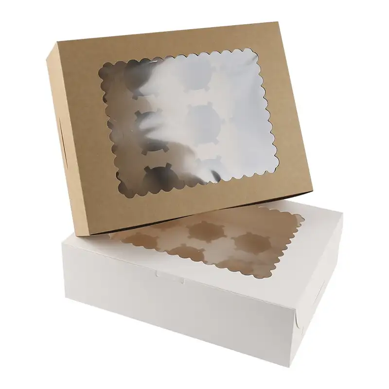 निर्माता कस्टम मुद्रण बेकरी केक उपहार बॉक्स के लिए पुनर्नवीनीकरण केक पैकेजिंग बॉक्स