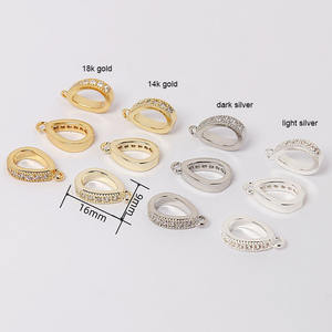 Pendentif plaqué or avec fermoir à micro-pavé <span class=keywords><strong>de</strong></span> zirconiums cubiques, fermoir amovible en zirconiums cubiques pour la fabrication <span class=keywords><strong>de</strong></span> colliers - Product Image 2