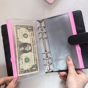 Nuovi arrivi buste in contanti laminate in Pvc impermeabili pianificatore Budget in Pvc con cerniera Budget Book - Product Image 1
