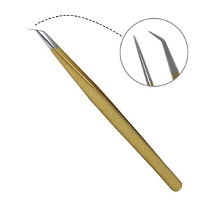 Pince à épiler Volume multifonction à pointe oblique de marque privée Extension de cils Ensemble de pinces à cils en acier inoxydable Outil de maquillage - Product Image 2