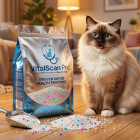 Litière pour chat en gros avec logo personnalisé, indicateur de pH, suivi de la santé, attractif UV, litière agglomérante en bentonite