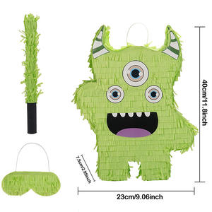 Ensemble <span class=keywords><strong>de</strong></span> <span class=keywords><strong>Pinata</strong></span> d'Halloween avec bâton <span class=keywords><strong>de</strong></span> <span class=keywords><strong>Pinata</strong></span> avec les yeux bandés et confettis Grand Monstre <span class=keywords><strong>Pinata</strong></span> Thème Monster Party Supplies - Product Image 2