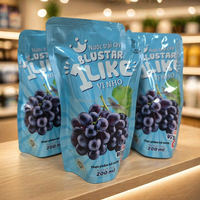 Sachets en plastique personnalisés pour boissons liquides avec paille, pour machine de remplissage de jus en aluminium, pochettes verticales à bec verseur