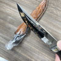 Couteau de survie à lame fixe brillant pour la chasse, le camping et les voyages, modèle DC53 Drop Point Chamfer, idéal pour l'EDC, fabrication OEM